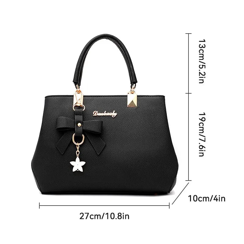 Fashion Solid Color With Bow One Shoulder Bag