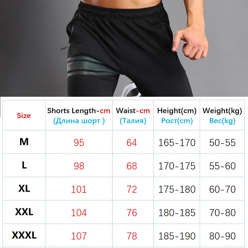 Men Sport Pants Print Training Gym Pants Zipper Pocket Sportpants Slim Fit Bodybuilding Trousers Jogger Running Sweatpants