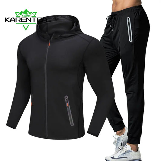 Running Jacket Hooded Jogging Tight Sportswear Quick Dry